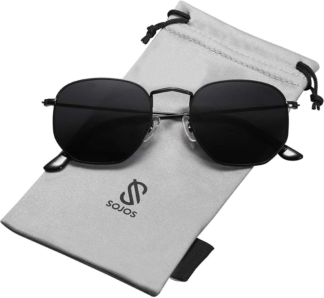 Small Square Polarized Sunglasses for Men and Women Polygon Mirrored Lens
