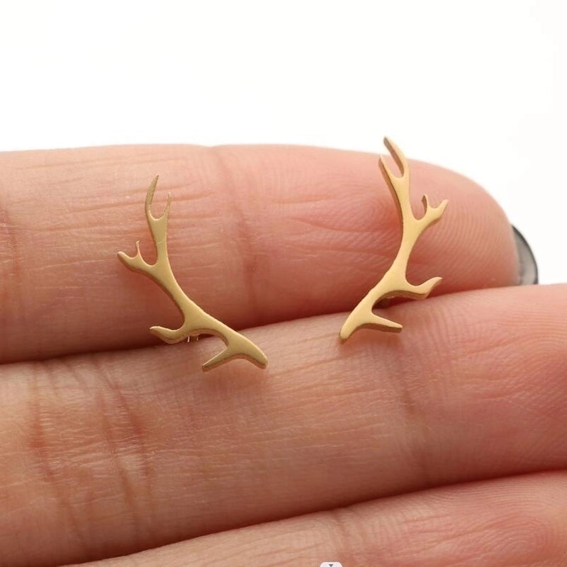 1 Pair Casual Cute Animal Plating Hollow Out 304 Stainless Steel 18K Gold Plated Ear Studs