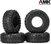 AMK 4pcs RC Tires 2.2inch RC Rubber Tyre Set Wheel Tires for 1/10 RC Crawler TRX4 Axial SCX10 III AXI03007 D90 TF2 MST Tamiya Redcat Gen 8 Gen 7 Tires
