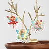 6Pcs Double Side Diamond Art Keyring Keychain Pendant for Home Decor (Cute Elfs)