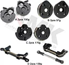 AMK 1/10 Capra Brass Counter Weight Axle Housing Black Coating for Axial Capra RC Crawler 1/10 SCX10 III Capra Unlimited Trail Buggy UTB10 RTR 1.9 4WS Upgrade Part (E- 3-in-1 Capra Brass Part)