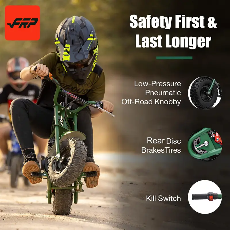 frp db003 50cc 2 冲程迷你越野车迷你自行车汽油动力越野车越野车迷你自行车汽油摩托车 165 磅最高时速 20 英里/小时详情 6