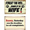 2pcs - Warning Vintage Metal Signs(12*16Inch)  