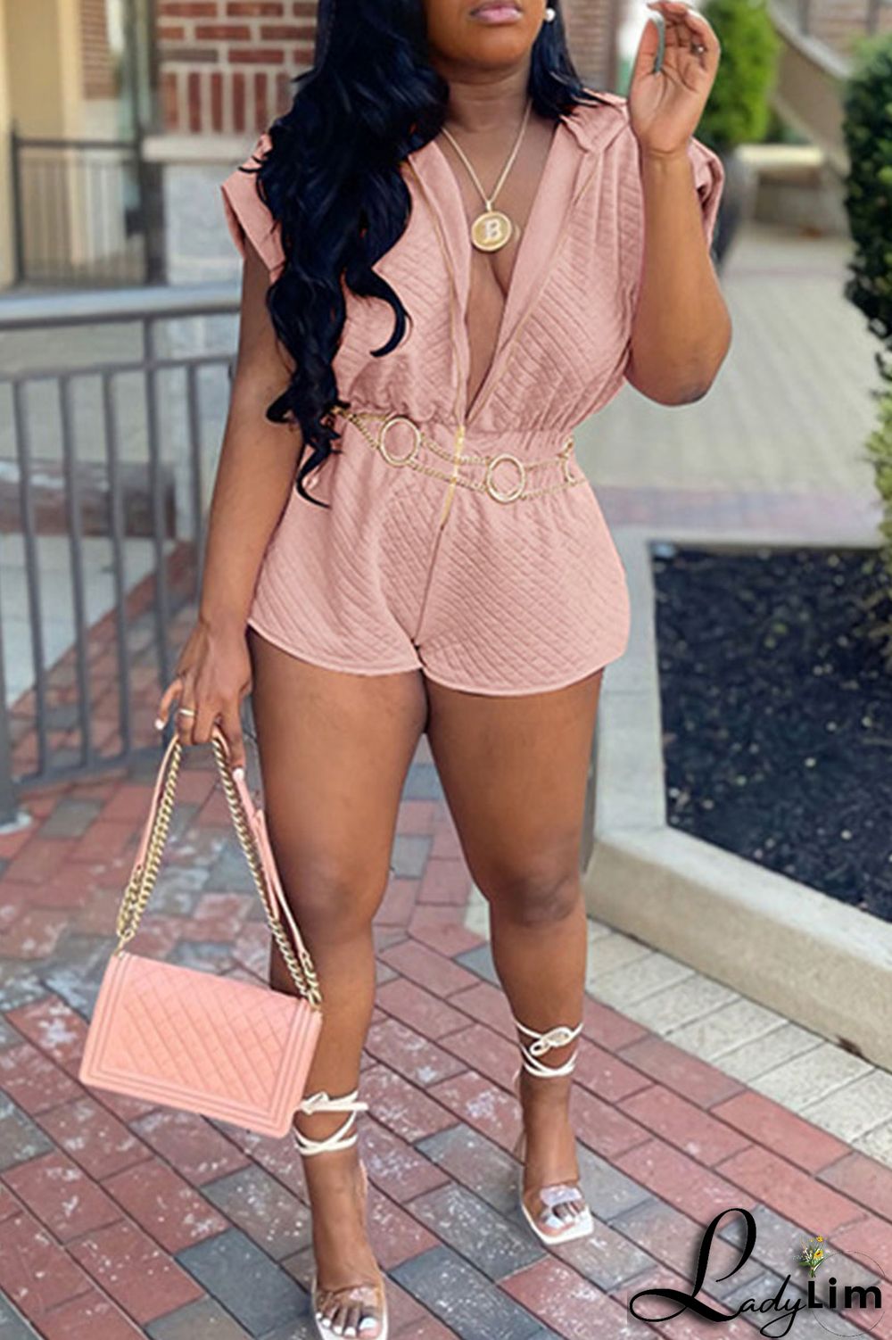 Army Green Casual Solid Patchwork Zipper Hooded Collar Straight Jumpsuits