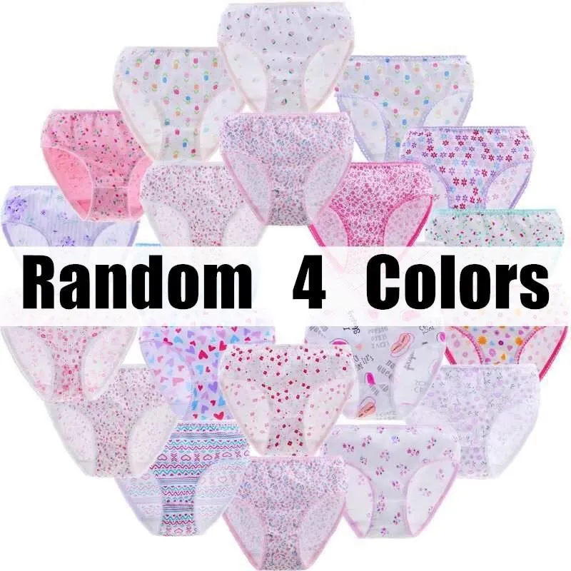 4Pcs Lot New Arrive Kids Underwear Cotton Baby Girl Panties Children's Briefs Cartoon Designs Shorts 2 To 10 Years ZL15