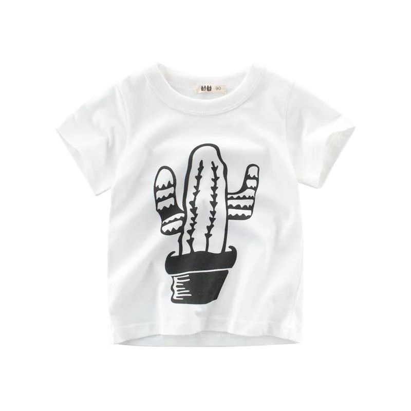 2021 Children Boys T-shirts Summer Baby Girls Tops Clothes 2-8Y Kids Boy Short Sleeve T shirt Outfit Toddler Cotton Cartoon Tees