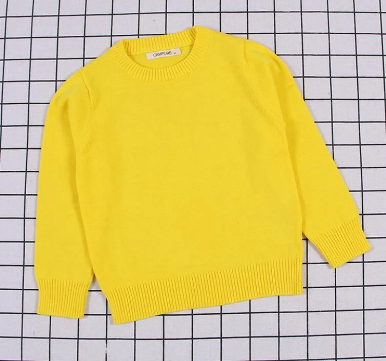 New 2021 Baby Boys Girls Sweater Kids Pullover Solid Color Cotton Knitwear Sweater Brand Cotton Long-Sleeve Children Knit Tops