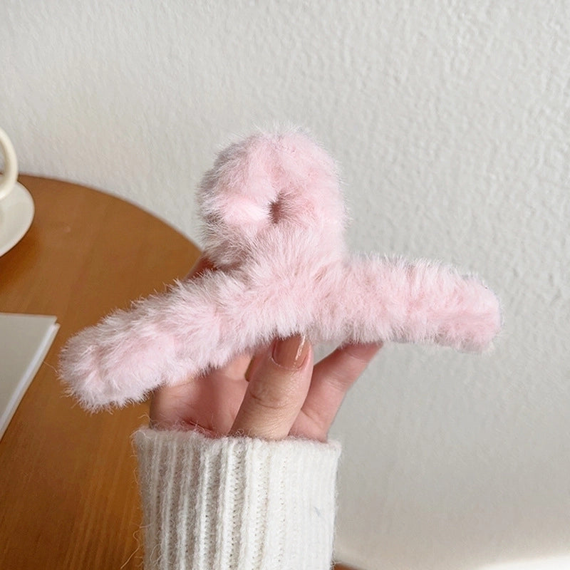 Minimalist Solid Color Arylic Hair Claws 1 Piece