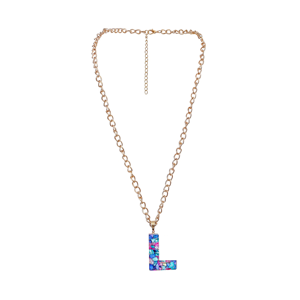 

26 Letter Charm Necklace A-Z Alphabet Pendant Hip Hop Sweater Chain Jewelry, 501 Original