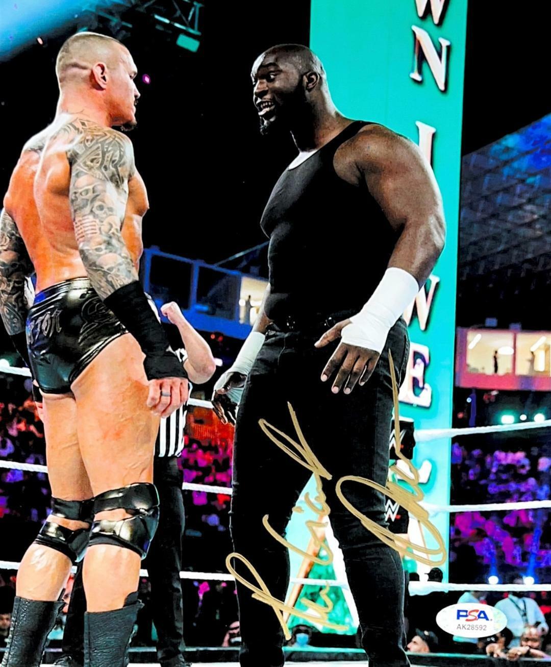 WWE THE GIANT OMOS HAND SIGNED AUTOGRAPHED 8X10 Photo Poster painting WITH PROOF AND PSA COA 31