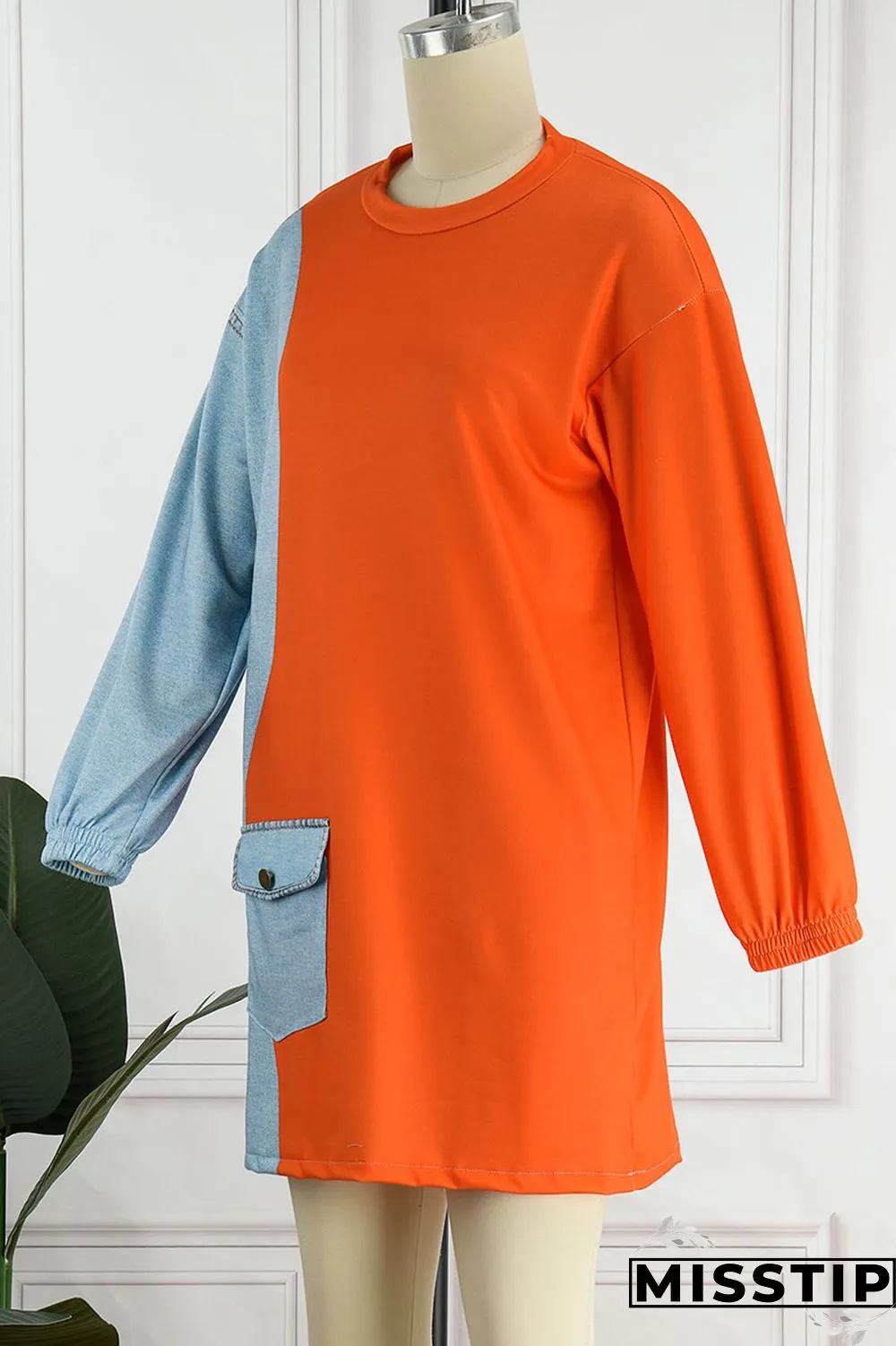 White Casual Solid Patchwork O Neck Tops