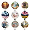 29x29cm DIY Cotton Embroidery Kit with Embroidery Hoop Pre-Printed Pattern Needlework Handmade Landscape Hand Stitch Kit for Craft Lover Gift