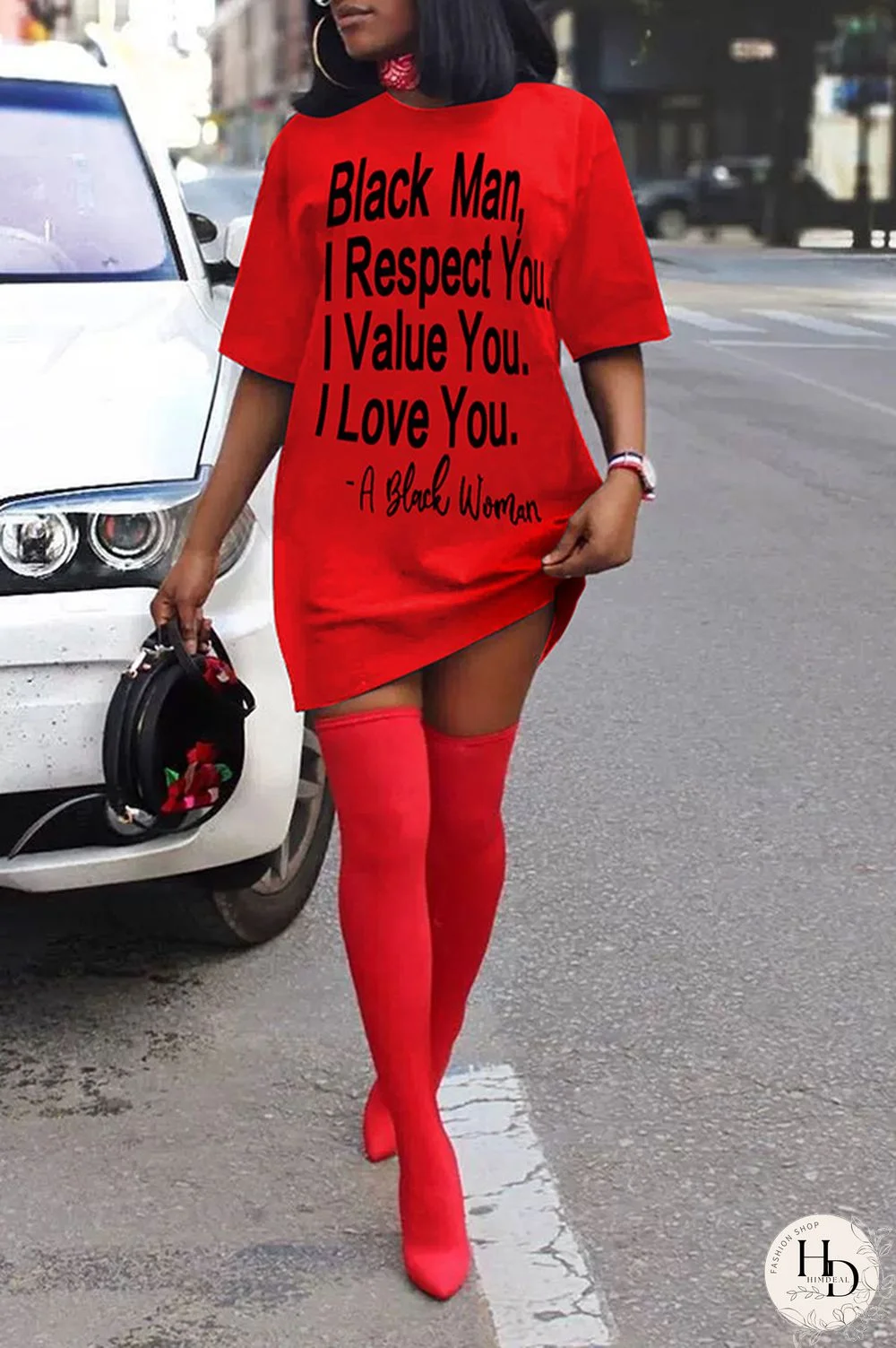 White Polyester England Black Shirt sleeves Short Sleeves O neck Step Skirt Knee-Length Print Character Dresses