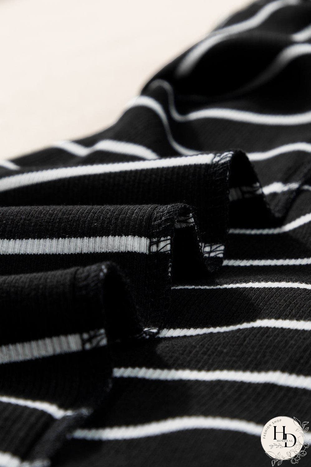 Chic Striped Ribbed Tank Style Mini Dress