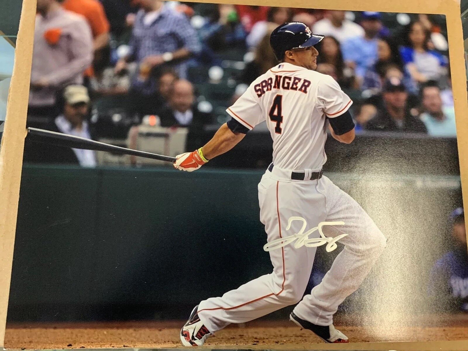 George Springer Autographed 11x14 Houston Astros World Series Champs