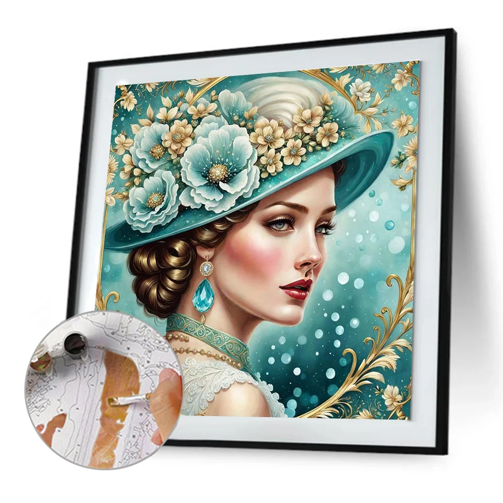 DIY Paint By Number 40*40cm - Photo Frame Lady