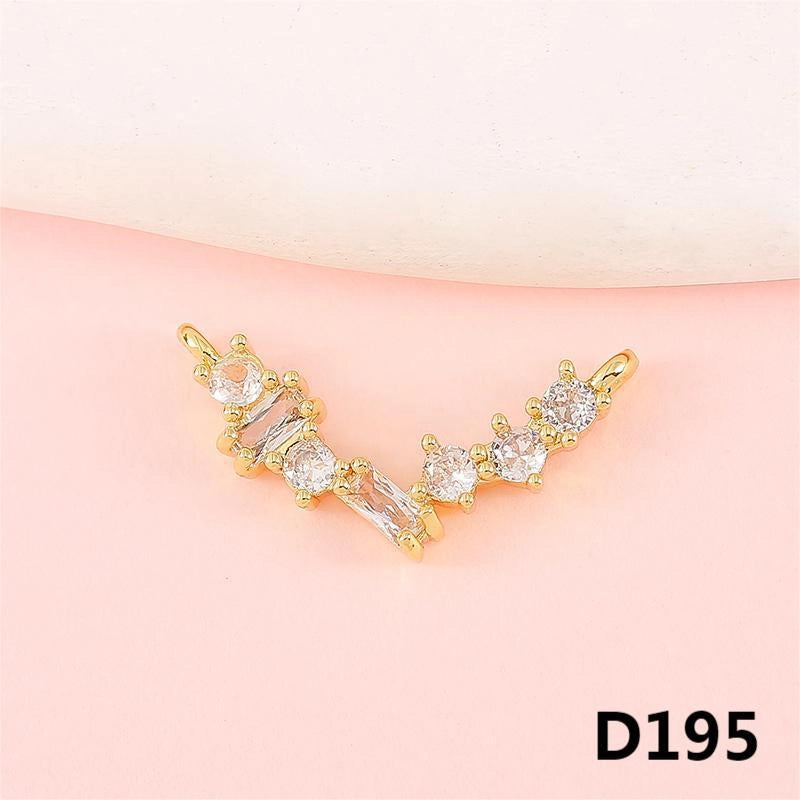 1 Piece 1-2cm Copper Zircon Geometric Jewelry Accessories Pendant