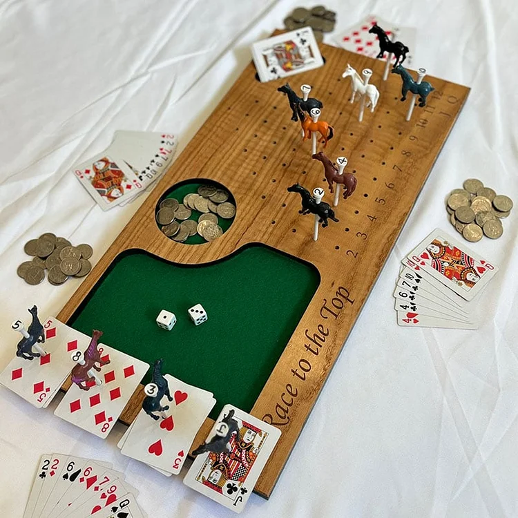 🐴Jeu de fête en bois fait main sur les courses de chevaux !