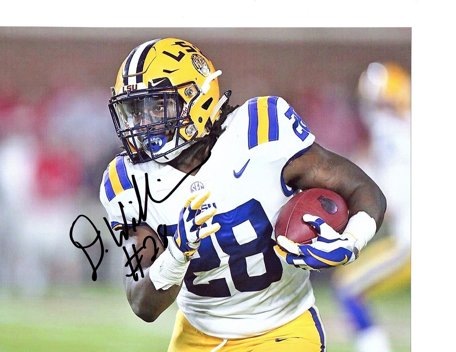 Darrel Williams LSU Tigers hand signed autographed 8x10 football Photo Poster painting H