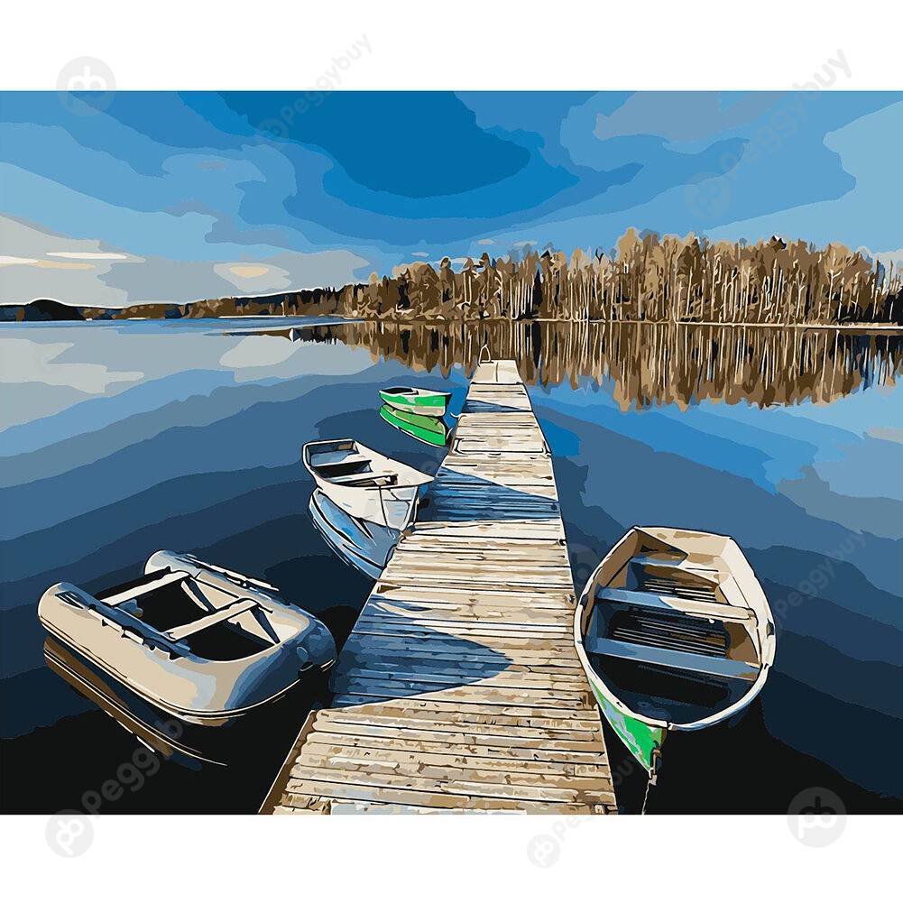 

40*50CM Paint By Numbers-Sailboat, 501 Original