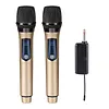 2.4G Wireless Microphone Rechargeable Live Streaming Microphone LED Display Professional Handheld Mic for Singing Karaoke Wedding DJ Party