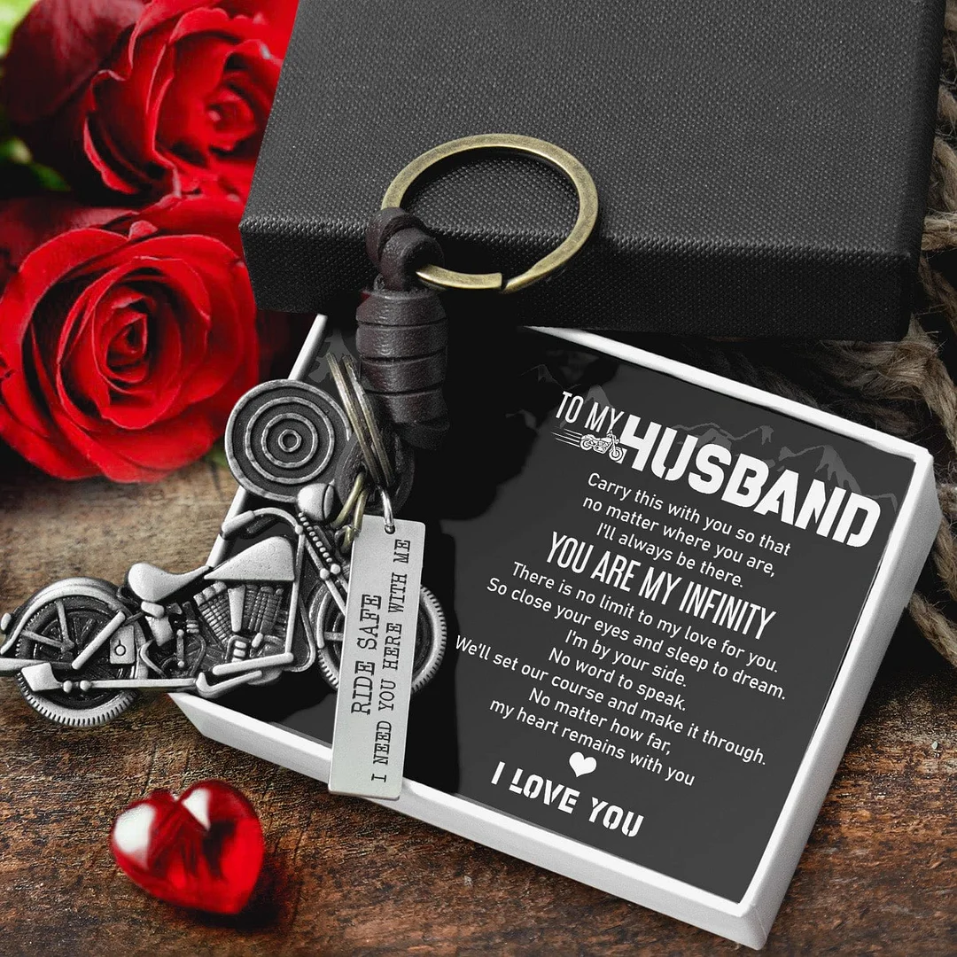 Motorcycle Keychain - To My Husband - You Are My Infinity