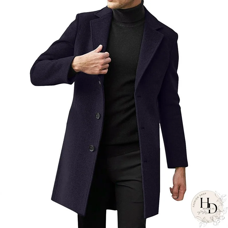 Men's Clothing British Men Business Casual Woolen Coat Spring Jacket Men
