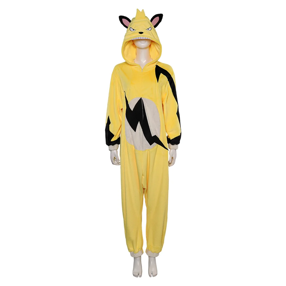 Game Palworld 2024 Grizzbolt Yellow Sleepwear Jumpsuit Outfits Cosplay Costume Halloween Carnival Suit-Coshduk