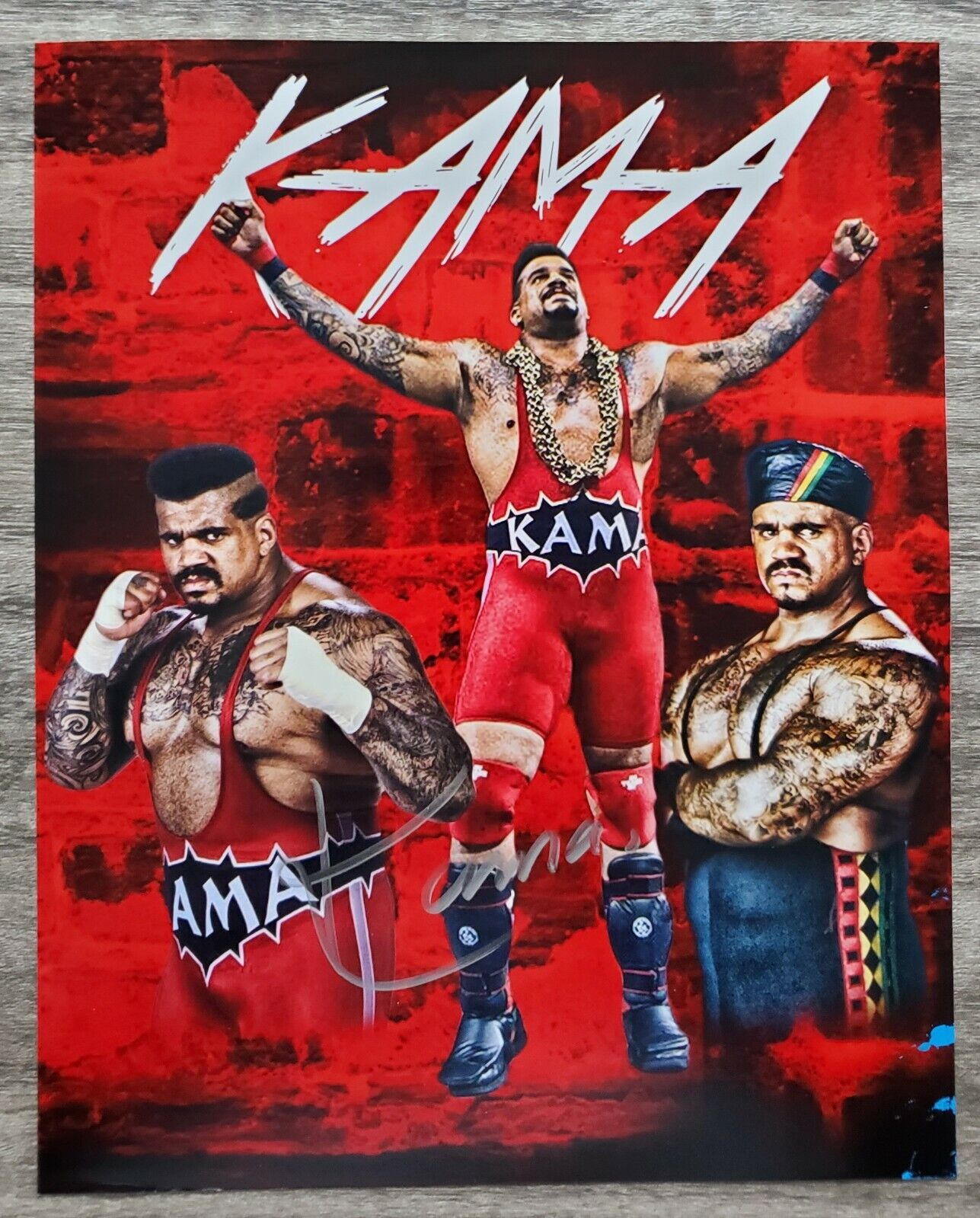 Kama Signed 8x10 Photo Poster painting WWE HOF Hall Of Fame Raw Wrestler Godfather LEGEND RAD