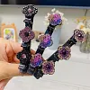 4 Pi&egrave;ces Pince Barrette &agrave; Cheveux lat&eacute;rale &agrave; Trois Fleurs