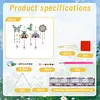 5PCS-1 5D DIY Diamond Painting Wind Chimes Suncatcher Kit Double Sided Diamond Art Kits Suncatcher with Crystal Pendant for Home Wall Window Decor Adults DIY Art Craft