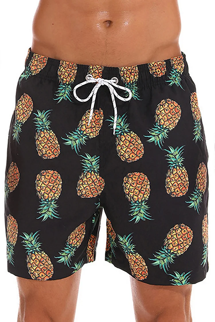 All Over Print Drawstring Loose Beach Shorts