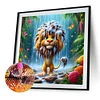 (US Local)Lion-Full Round Diamond Painting(40x40cm)