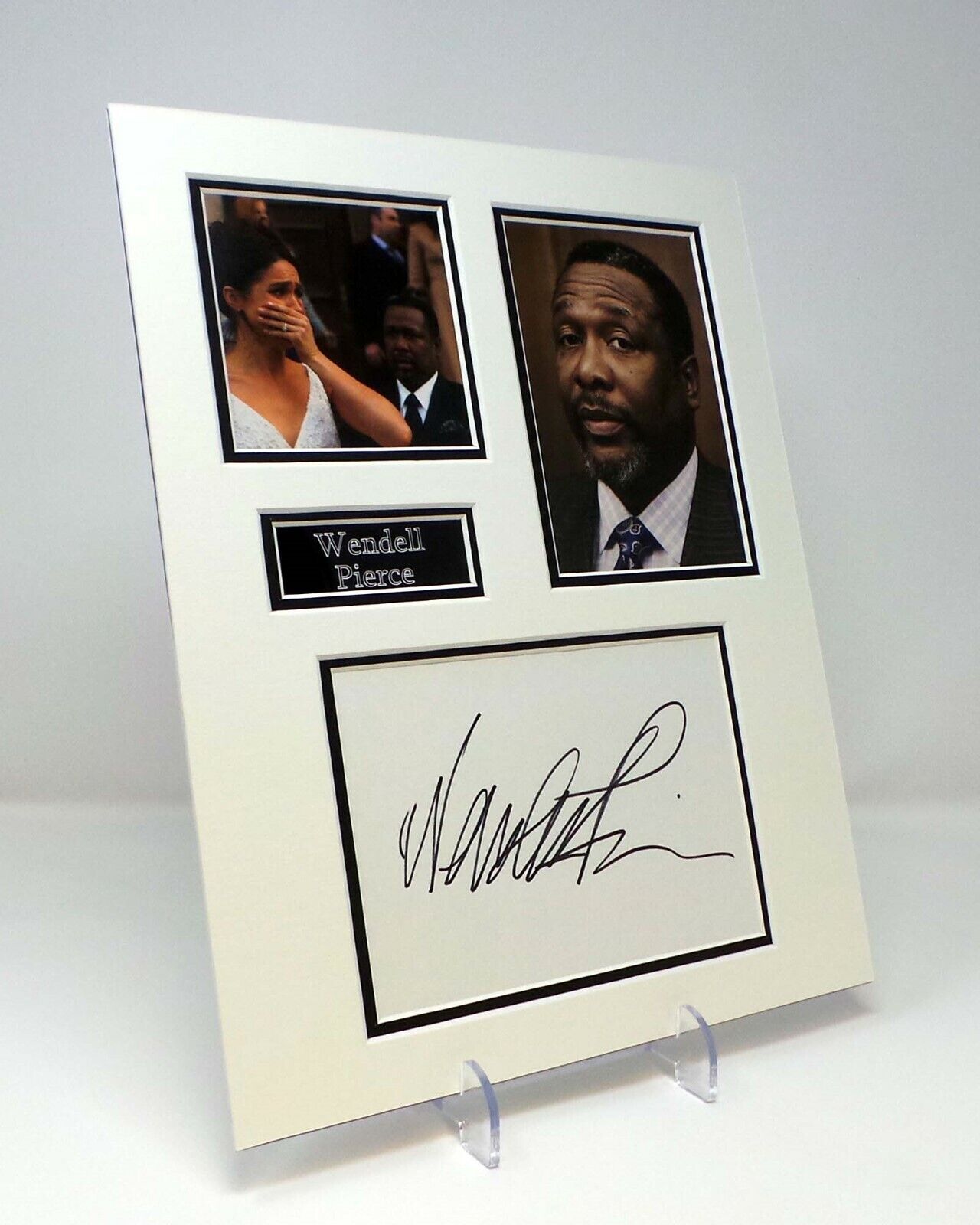 Wendell PIERCE Signed Mounted Photo Poster painting Display AFTAL COA Robert Zane, Suits