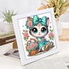 5D DIY Partial Special Shaped Drill Diamond Painting Cat Wall Decor 19.2x19.2cm