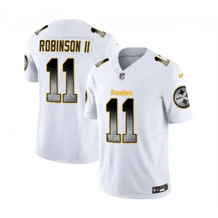 Men's Pittsburgh Steelers #11 Allen Robinson II White 2023 F.U.S.E. Smoke  Vapor Untouchable Limited Stitched Jersey