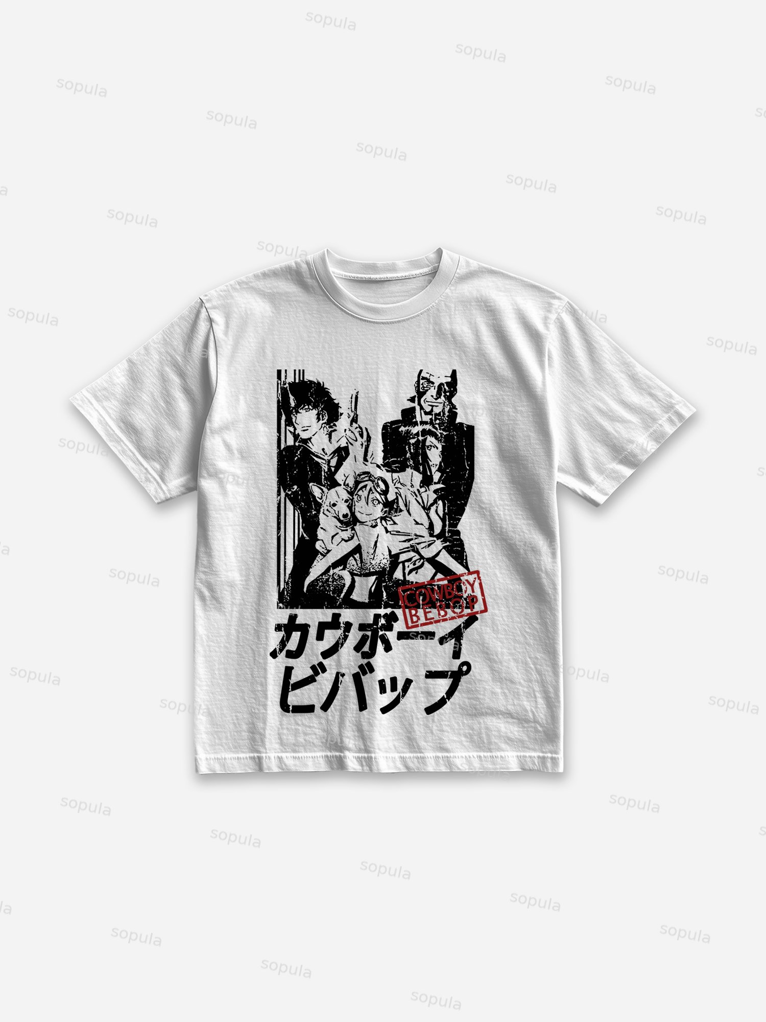 Cowboy Anime Print Cotton T-shirt - SOPULA