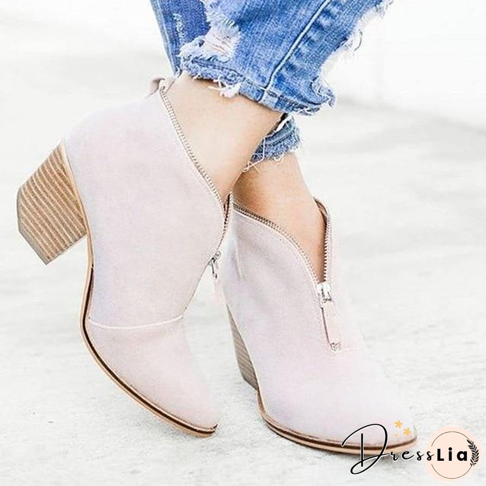 Women Boots Solid Martin boots Suede Leather ankle boots