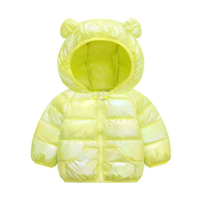 Children Solid Color Coat Boys Trendy Cotton Clothes Girls Fashion Hooded Outerwear Kids Casual Warm Jacket Kids Winter Clothes