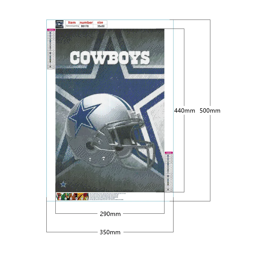 Diamond Painting - Full Round Drill - Dallas Cowboys(35*50cm)