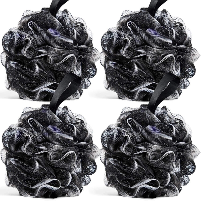 Retro Solid Color Flower Pe Bath Ball/Mesh Sponge