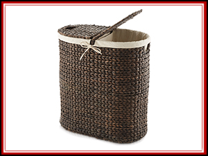 2 Compartment Laundry Hamper with Dual Hinged Lids