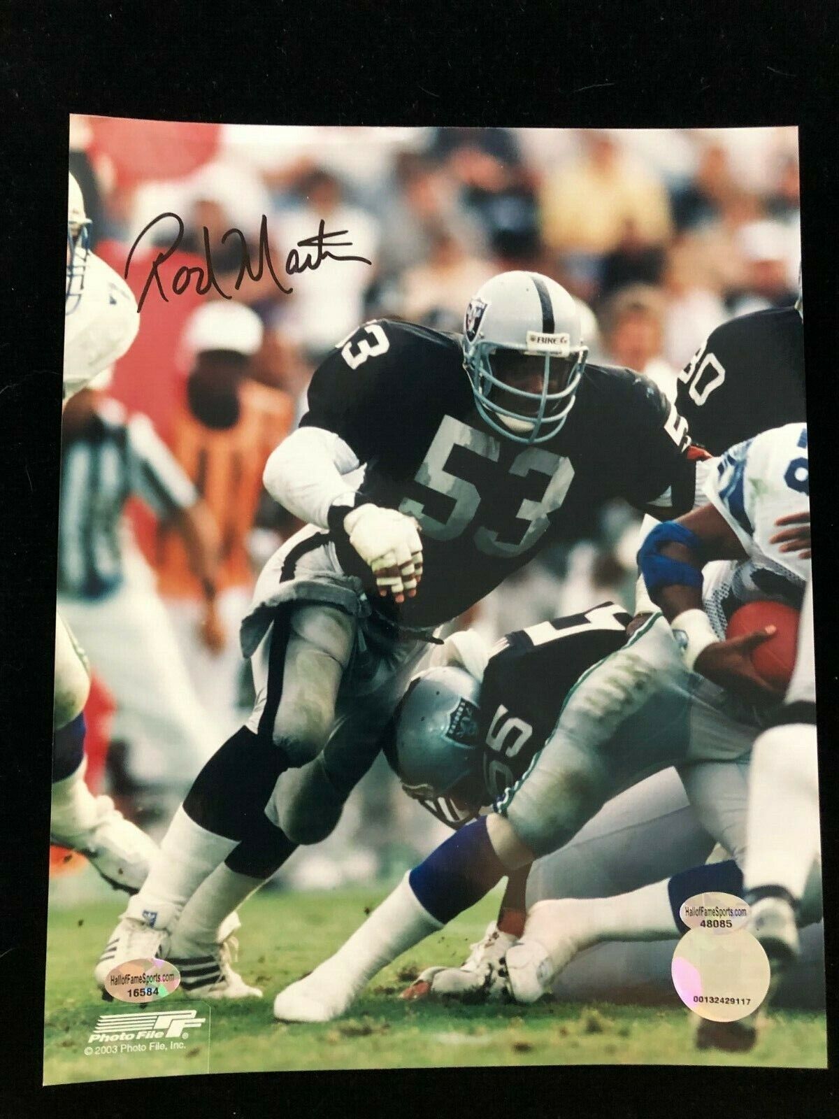 Rod Martin Signed Autographed Photo Poster painting COA Oakland Raiders Las Vegas Angeles