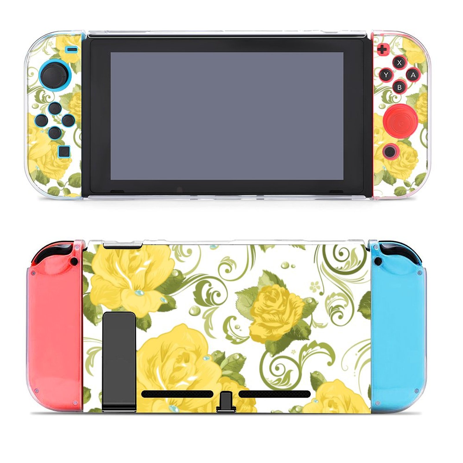 Yellow shabby chic roses floral Case for Nintendo Switch Cover Protective Case  Coolcoshirts