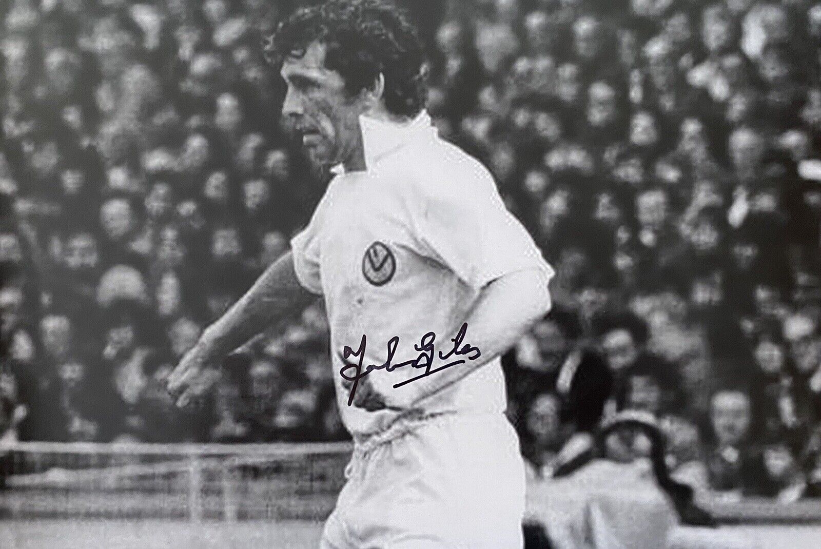 Johnny Giles Genuine Hand Signed Leeds United 12x8 Photo Poster painting 4