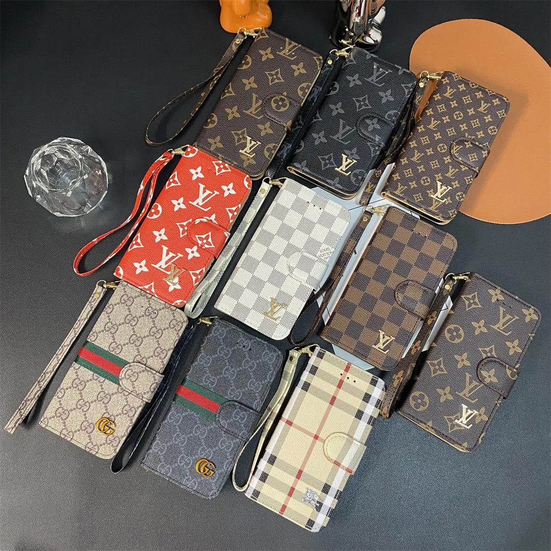 LV Monogram Canvas Wallet Apple iPhone Case Samsung Galaxy Checkerboard Canvas Holster