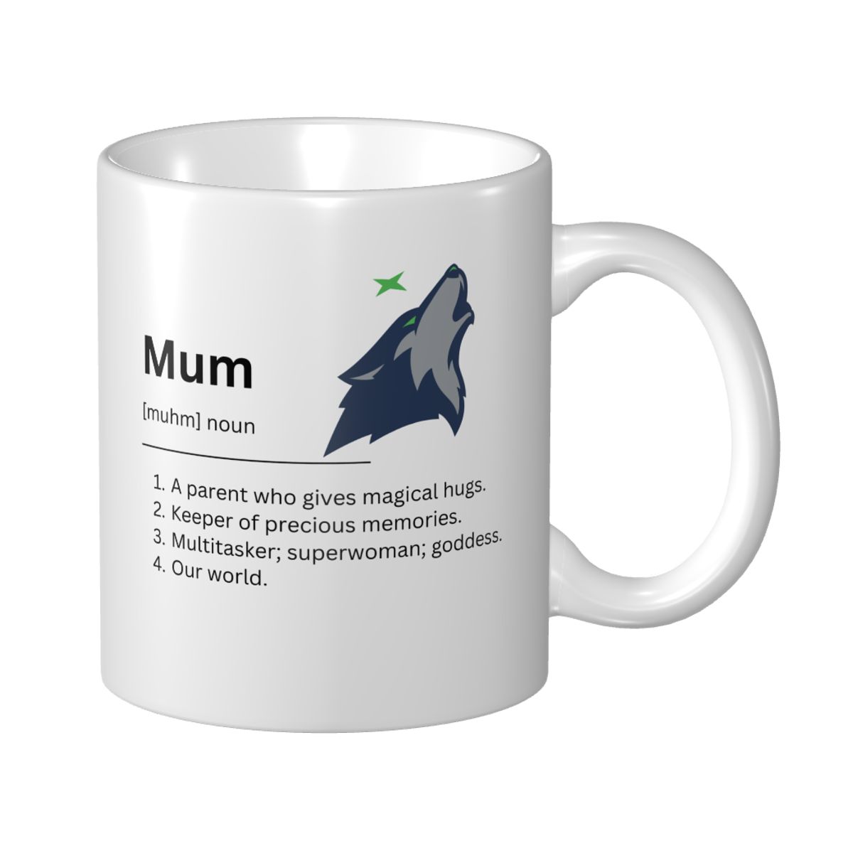 Minnesota Timberwolves Minimalist Dictionary Mother's Day Mug