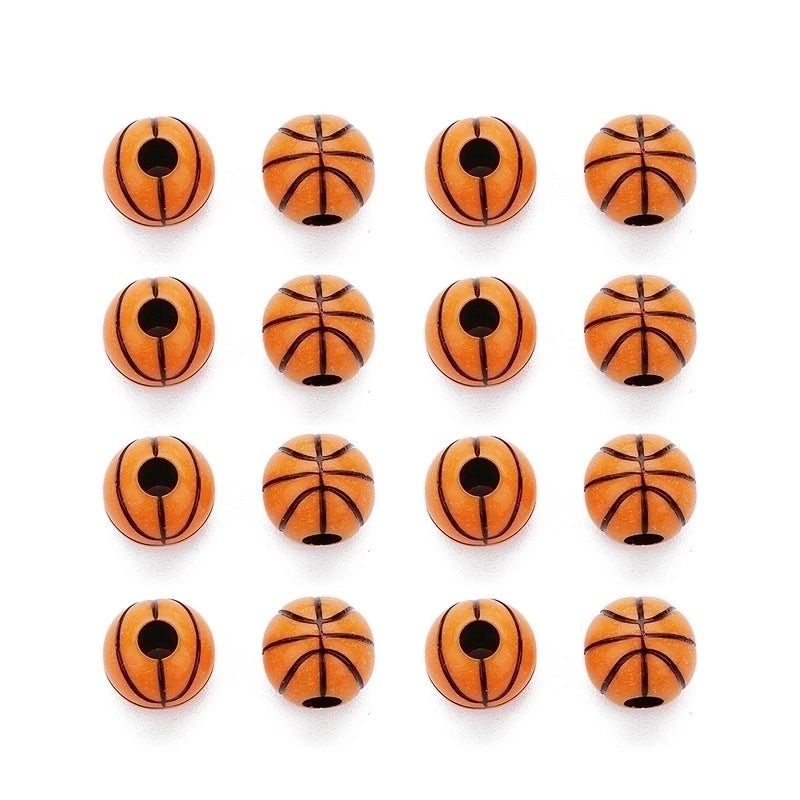 Sports Basketball Football Arylic Plating Jewelry Accessories 50 Pieces