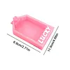 Plateau de peinture en diamant rose avec bordure en cristal, organisateur color&eacute; de plateau en strass imprim&eacute; en 3D pour les outils de pointe-ongles bricol&eacute;s