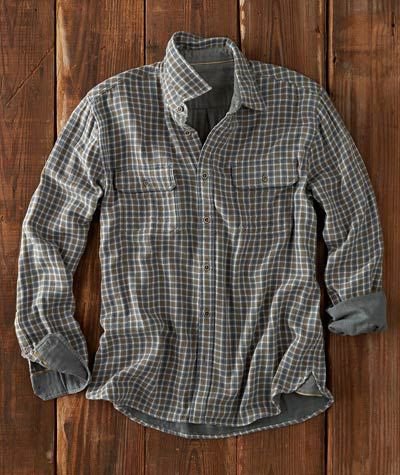 Men's Casual Check Print Long Sleeve Lapel Shirt